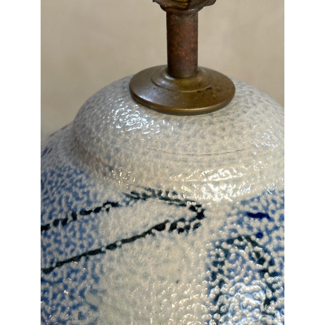 Vintage Studio Art Pottery Lamp For Sale - Image 9 of 10