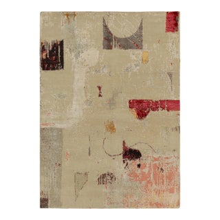 Rug & Kilim’s Abstract Rug in Off-White With Colorful Geometric Patterns For Sale