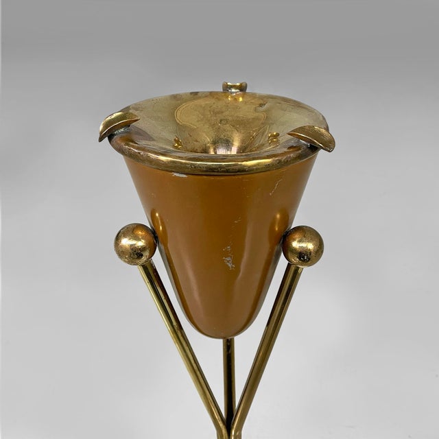 Mid-Century Modern Floor-Standing Ashtray in Brass, Italy, 1950s For Sale - Image 6 of 18