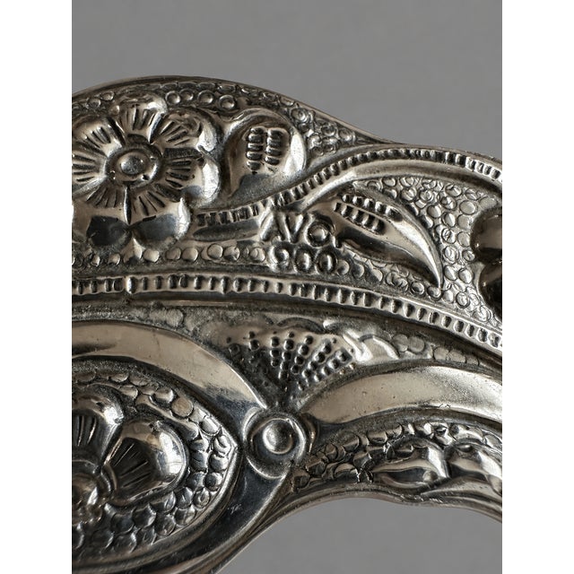 Turkish 19thC Ottoman .900 Silver Turkish Islamic Wedding Mirror For Sale - Image 3 of 18