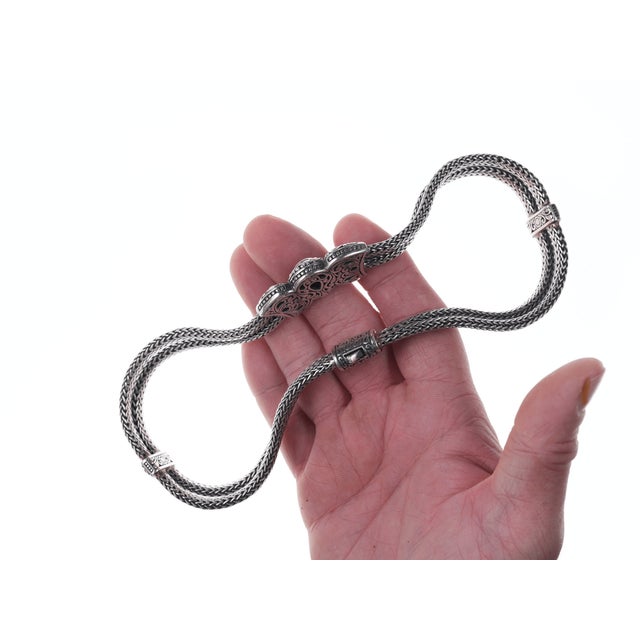 Samuel Benham Sterling/18k Citrine Double Necklace For Sale - Image 9 of 9