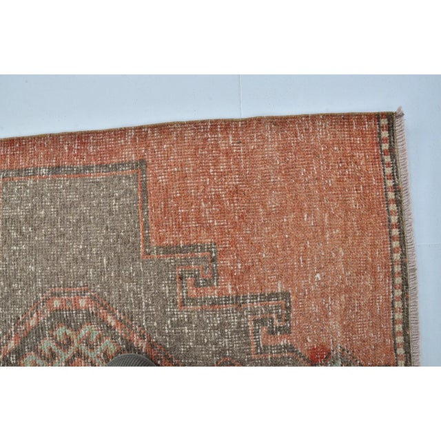 Oushak Wool Hallway Runner Rug For Sale In Phoenix - Image 6 of 10