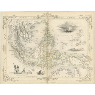 Antique Map of the Malay Archipelago, 1851 For Sale