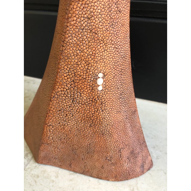 1990s Vintage 21” R & Y Augousti Shagreen Vase For Sale - Image 5 of 8