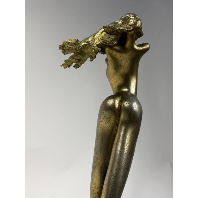 Walter Pugni, Fortune Sculpture, 1980s, Gold-Plated Bronze For Sale - Image 15 of 18