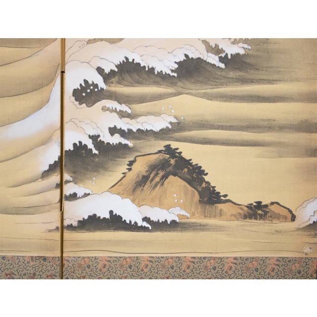 C. 1970s Painted Chinese Silk Screen "Bald Eagle" For Sale - Image 12 of 18