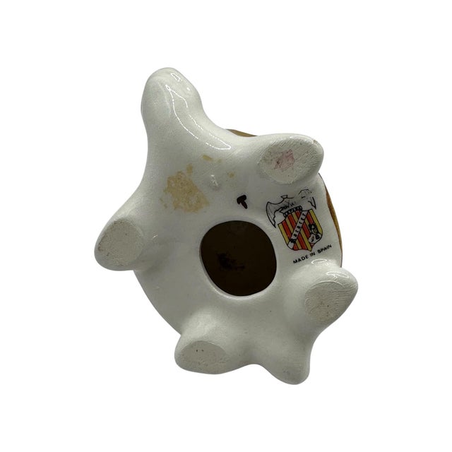 White Mid-Century Modern Ceramic Turtle Figurine - White With Gold Accent For Sale - Image 8 of 12