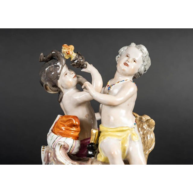 Antique Figurines from Meissen Porcelain, Set of 2 For Sale - Image 9 of 12