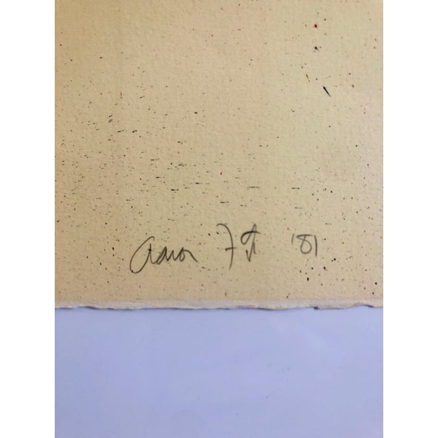 Aaron Fink, Original Boston Modernist Lithograph Aaron Fink Apples Pop Art Print Americana, 1981 For Sale - Image 4 of 6