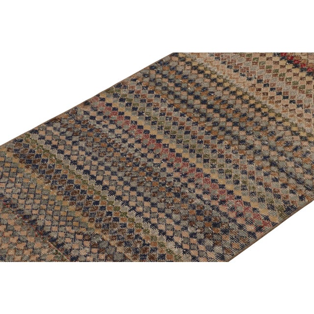 Rug & Kilim Vintage Zeki Müren Runner in Polychromatic Geometric Pattern - by Rug & Kilim For Sale - Image 4 of 8