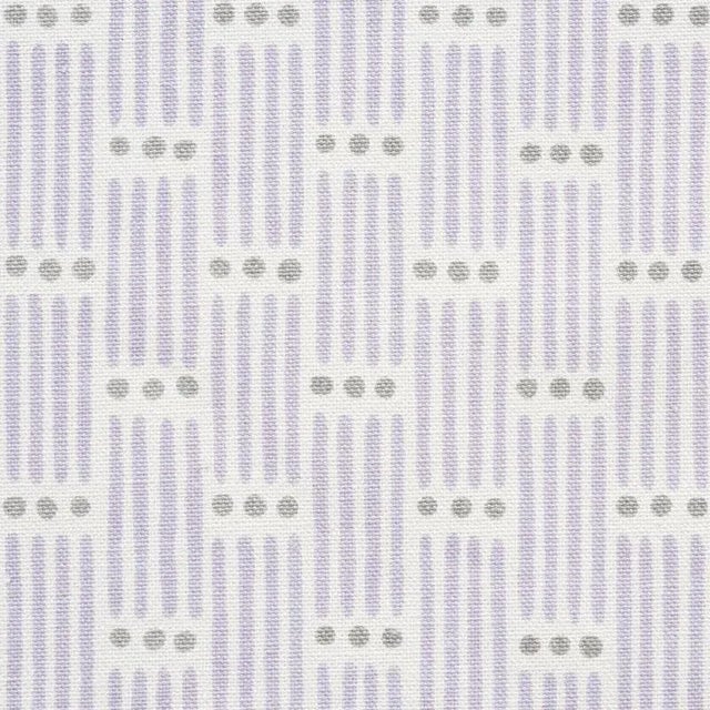 Sample - Schumacher Dotted Stripe Fabric in Lilac For Sale