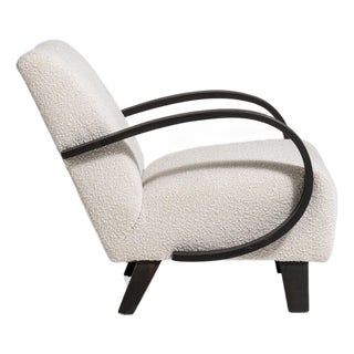 Mid 20th Century Czech Republic Ivory Wood Armchair For Sale