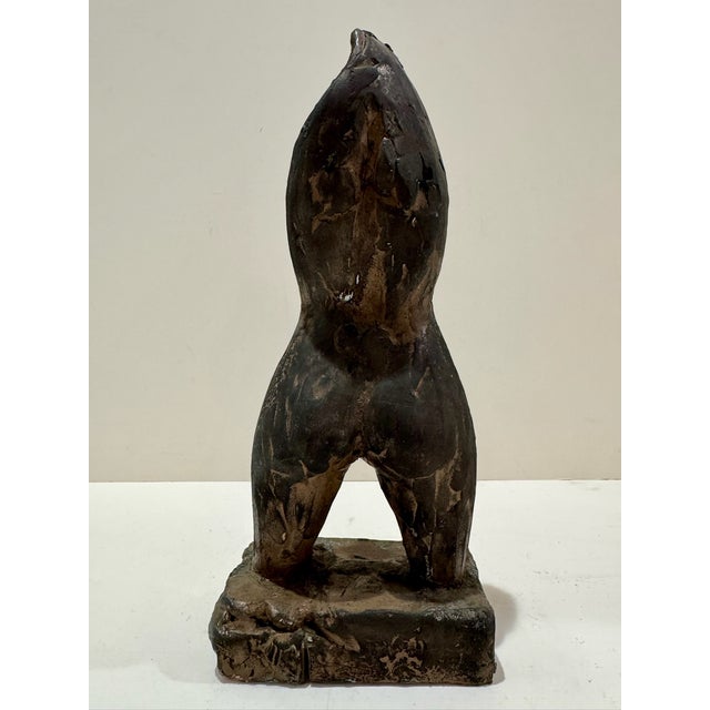 Figurative 1960s Larry Mohr Plaster Woman Torso Sculpture Signed From Artist Estate For Sale - Image 3 of 6