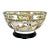 Large Old Rose Mandarin / Medallion Chinese Porcelain Export Punch Bowl, Wood Stand & Auspicious Objects & Gilt Work, Signed, 14" For Sale