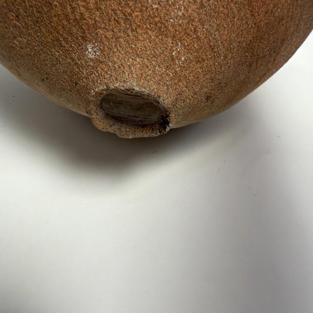 Ceramic Large Vintage Studio Pottery Planter 13 Handmade Ceramic w Drain Hole For Sale - Image 7 of 8