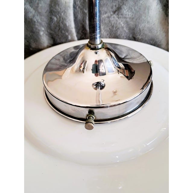 Art Deco Pendant Light in Opaline Glass, 1920s For Sale - Image 6 of 11