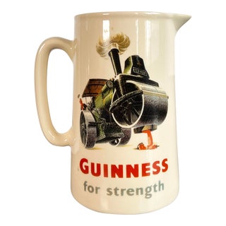 Vintage 1950's English Guinness Beer Advertising Pitcher For Sale
