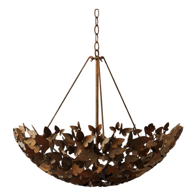 Tobacco Butterfly Dish Light For Sale
