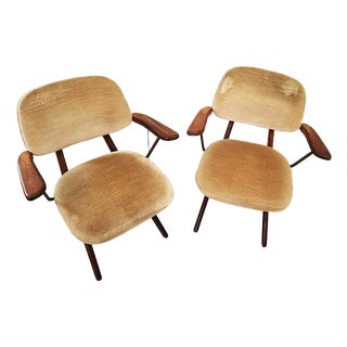 Scissors Chairs by Louis Van Teeffelen for Wébé, 1960s, Set of 2 For Sale