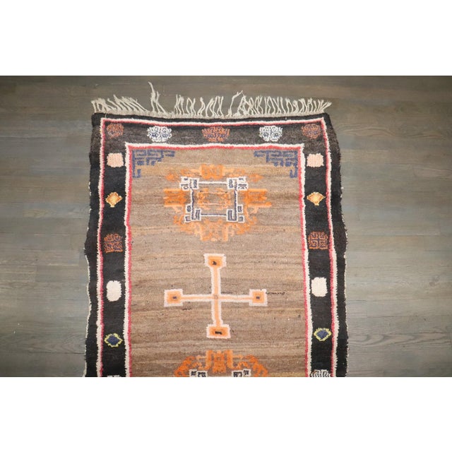 Vintage Tibetan Small Rug rug no.j4792 For Sale - Image 4 of 8