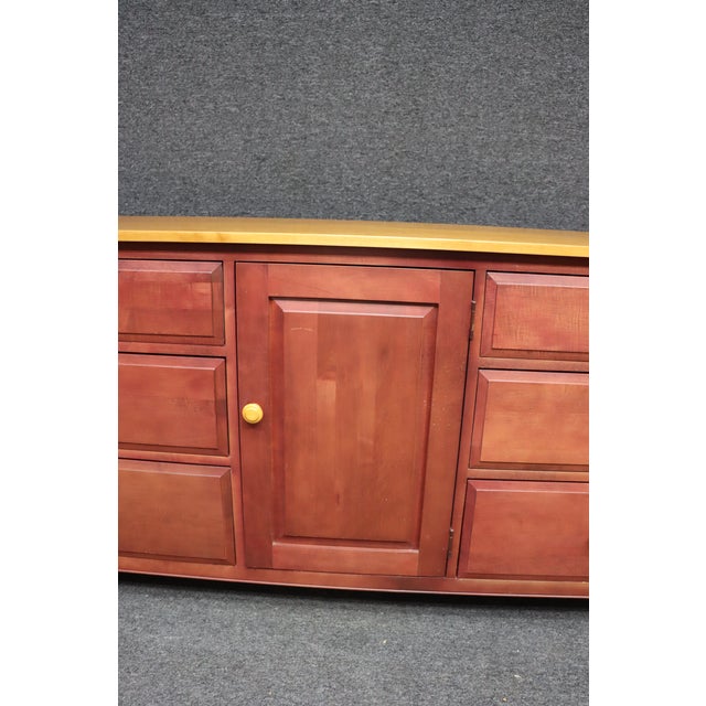 Ethan Allen “Country Colors” Painted Dresser With Maple Top For Sale In Philadelphia - Image 6 of 14