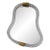 Vintage Murano Style Twisted Art Glass Vanity Mirror With Brass Accents For Sale