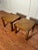 Mid-Century Modern Campaign Style Parquet Solid Wood & Brass Side Tables, a Pair For Sale - Image 3 of 10