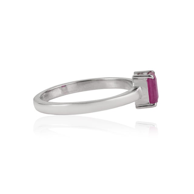 Carat&her 0.73 Carat Octagon Cut Crimson Ruby Solitaire Ring in ...