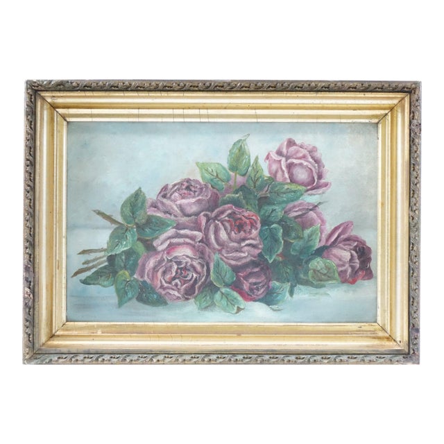 Floral Still Life Original Oil on Canvas For Sale