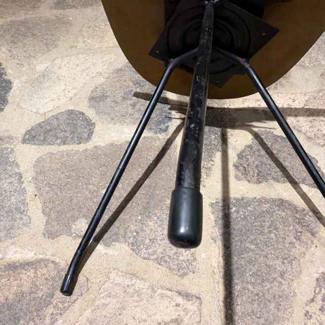 Black Mid-Century Modern Writing Desk Wrought Iron Wood Arthur Umanoff Elton Company For Sale - Image 8 of 18
