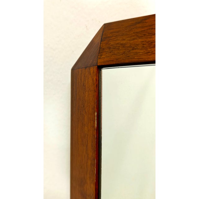 Rectangular Wooden Wall Mirror, 1960s For Sale - Image 6 of 14