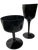 Mid 20th Century Mid 20th Century Björkshult Sweden Black Glass Stemware – Scandinavian Modern Coupes & Wine Glasses - Set of 10 For Sale - Image 5 of 8