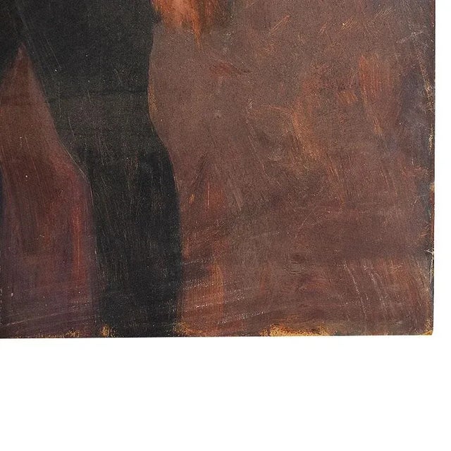 Portraiture Russian Inspired Portrait Painting of a Man With Yellow Turban - 12” X 18” For Sale - Image 3 of 7