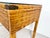 Wood Vintage Woven Caning Wrapped Rattan Campaign Console Table Desk For Sale - Image 7 of 12