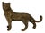 Mid Century Brass Leopard Statue Decor For Sale