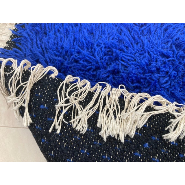 Mid-Century Danish Blue Carpets in Wool, 1970s, Set of 2 For Sale - Image 4 of 8