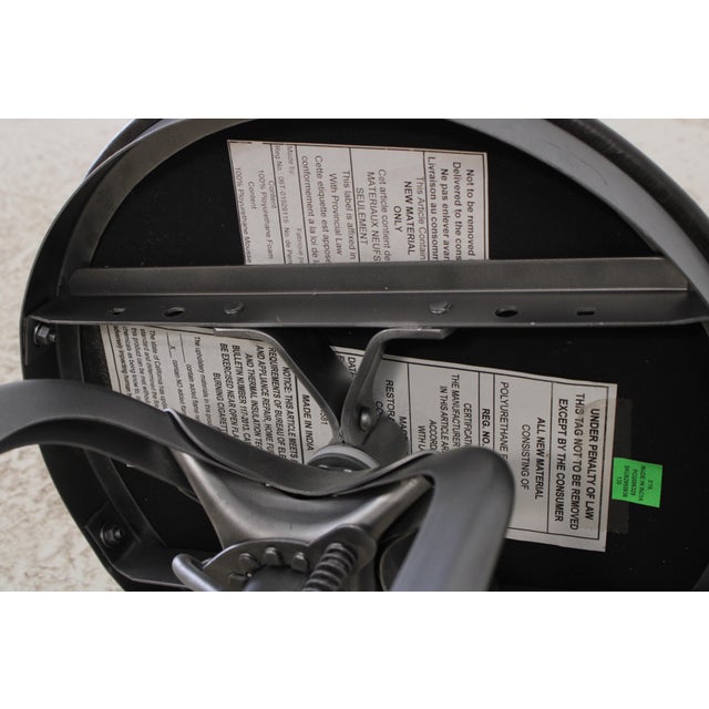 Set of 6 Restoration Hardware Adjustable Toledo Leather Seat Stools For Sale - Image 14 of 15