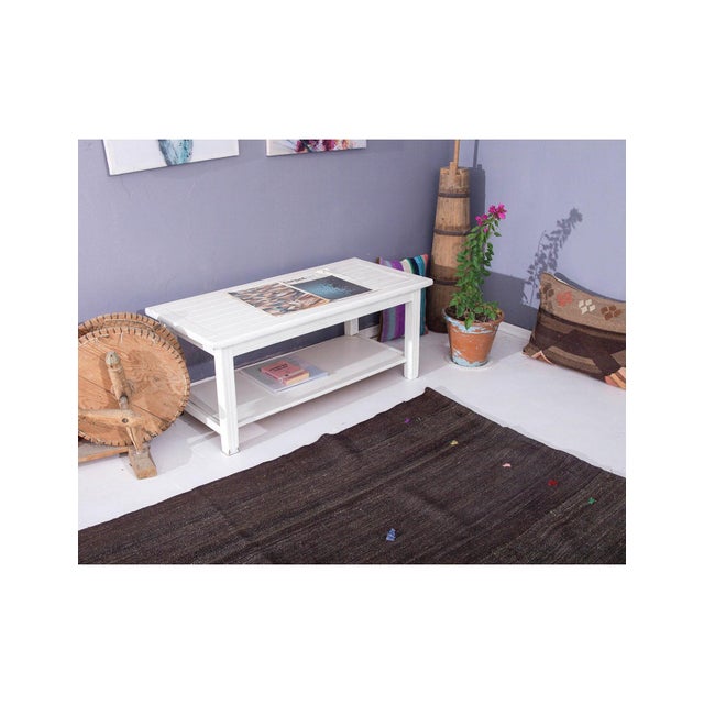 1950s Brown Vintage Modern Kilim Rug - 5`11 X 8'0 For Sale - Image 5 of 6