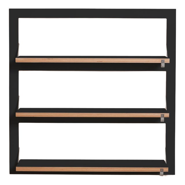 80×80-3 Fläpps Shelf in Black from Ambivalenz For Sale