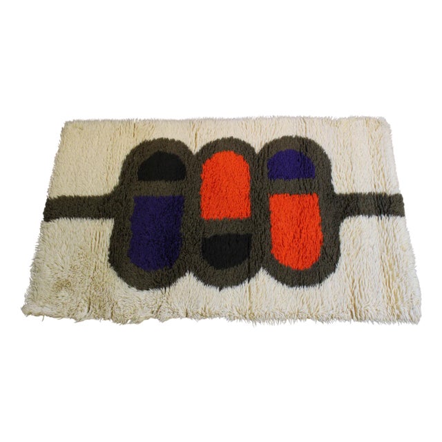 Brasilia Rya Rug by Ib Antoni for Egetaepper, 1974 For Sale