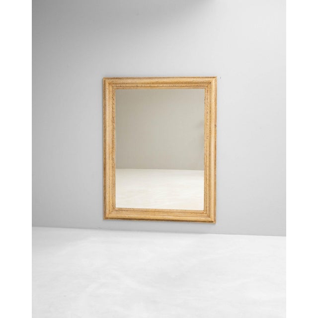 19th Century France Tan Wood Mirror For Sale - Image 4 of 11