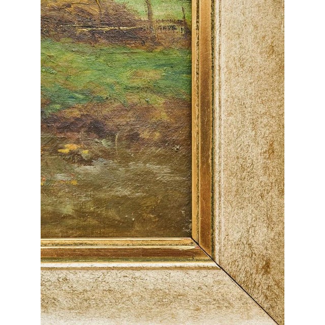 Belgian Artist, Alley of Light, Oil on Canvas For Sale - Image 7 of 10