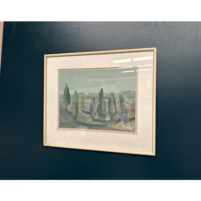 Gunnar Fohlin, Trees, 1960s, Oil on Paper, Framed For Sale - Image 14 of 18