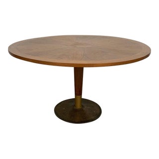 Round Flamed Walnut & Burlwood Dining Table - in Sf Location