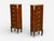Louis XV Style, Tulipwood, Marquetry, Marble, Narrow and Tall Chests of Drawers, France, 1910s An ultra-sleek and slender...