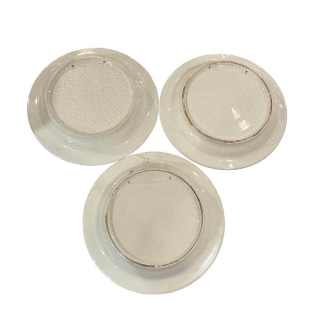 Set of 3 vintage Italian “Upside Down World” Plates for hanging