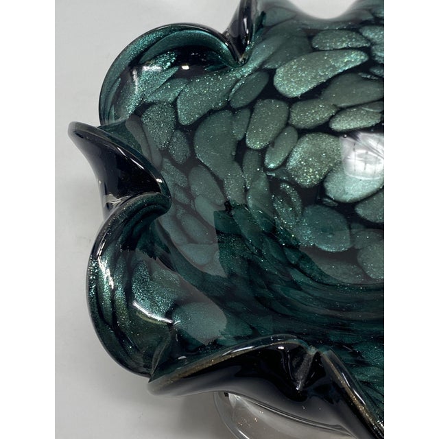 Price reduced $200. Now only $299! What a beautiful vintage Murano Glass Candy Dish. The color is quite unusual: a deep...