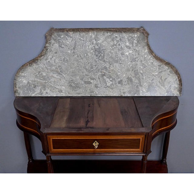 Late 18th Century Louis XVI Mahogany and Marble Console Table For Sale - Image 17 of 18