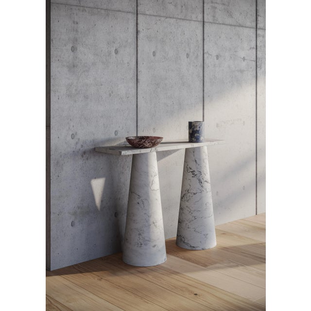 Not Yet Made - Made To Order Modern Handcrafted Console in Italian Marble by Karen Chekerdjian For Sale - Image 5 of 6