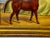Circa Early 1900 English Victorian Oil Painting Purebred Red Chestnut Arab Horse in Bombay Stables I For Sale - Image 10 of 11